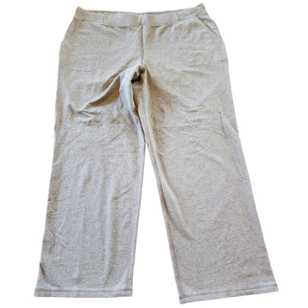 Talbots Relaxed Wide Leg Lounge Pants Heather Gray Cotton Modal Plus Size 3X